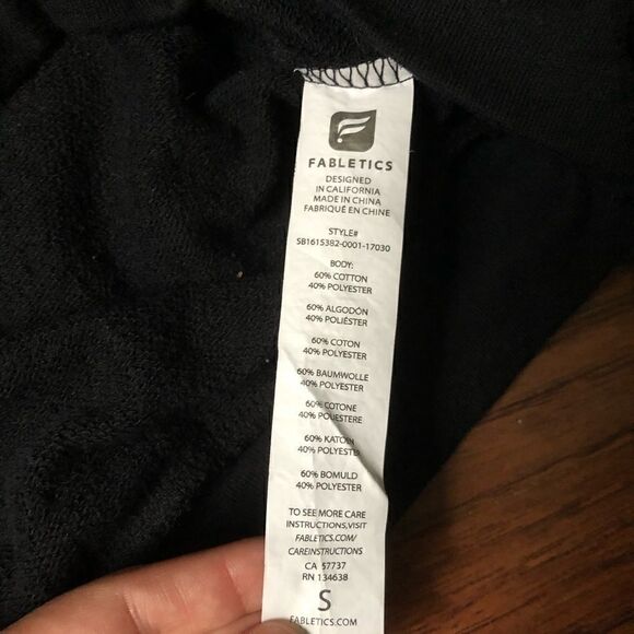 Fabletics sweatshirt hoodie jacket Black S used - Picture 4 of 6